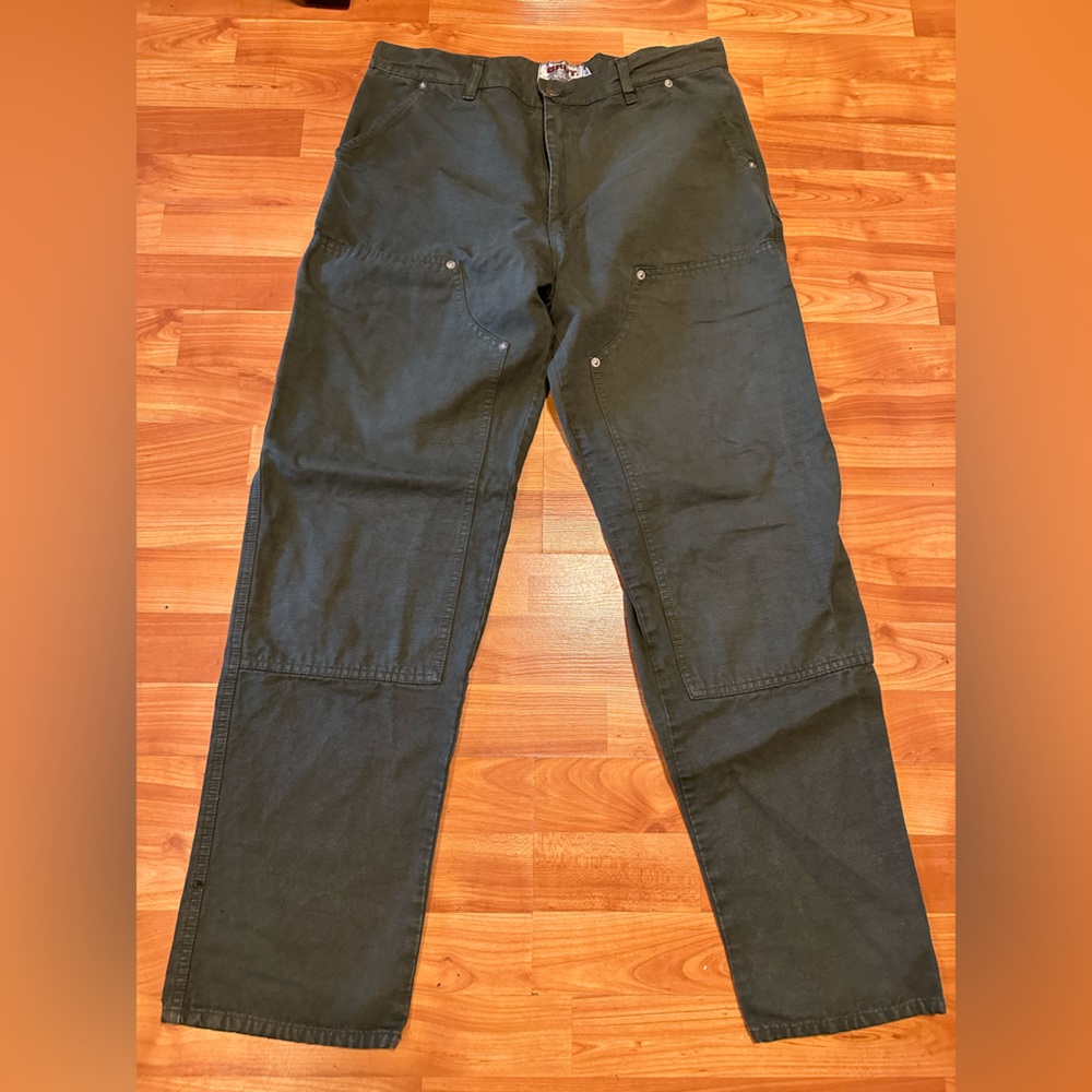 Men’s Brut Large double knee workwear pants - olive green